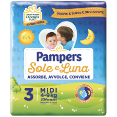 pampers sole&luna midi 20pz