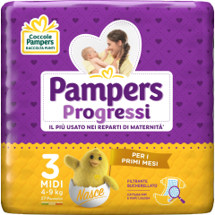 pampers progressi - midi taglia 3 ( 4-9 kg ) 27 pannolini