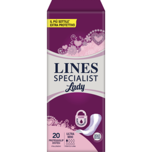 Lines Specialist Lady Ultra Mini Assorbenti Per Incontinenza Urinaria 20 Pezzi