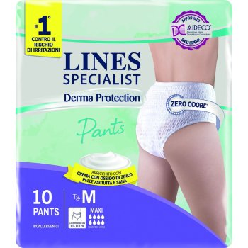 lines specialist derma protection pants maxi m 10 pannoloni incontinenza