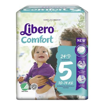 libero comfort - pannolino per bambino taglia 5 peso 10-14kg 24 pezzi