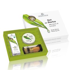 helidermina - cofanetto uomo scatola set da barba 3 pezzi - gel dopobarba sapone e pennello