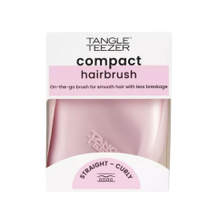 tangle teezer the compact styler pink matte chrome - spazzola compatta districante capelli