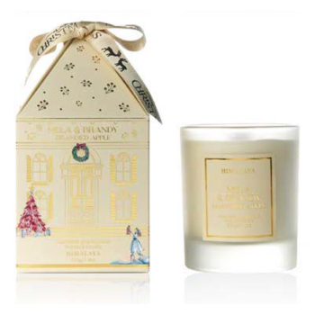 himalaya candle joy home christmas - candela mela & brandy 210g