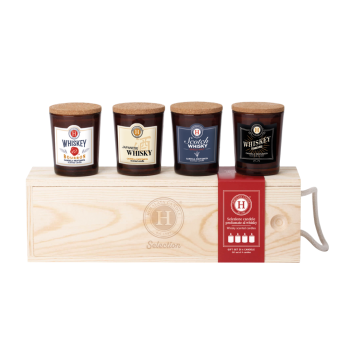himalaya candle - candela selection whisky in box legno