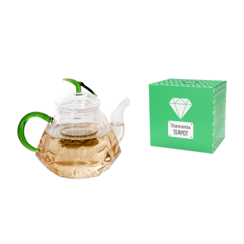 himalaya handy teapot diamante - teiera in vetro borosilicato