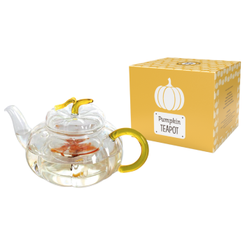 himalaya handy teapot pumpkin - teiera in vetro borosilicato
