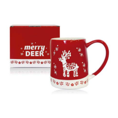 hymalaya handy mug tazza in gres merry deer 600ml