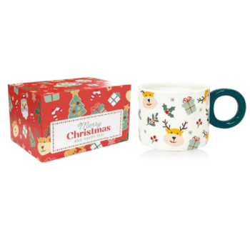 hymalaya handy xmas mug tazza natale maniglia verde 420ml