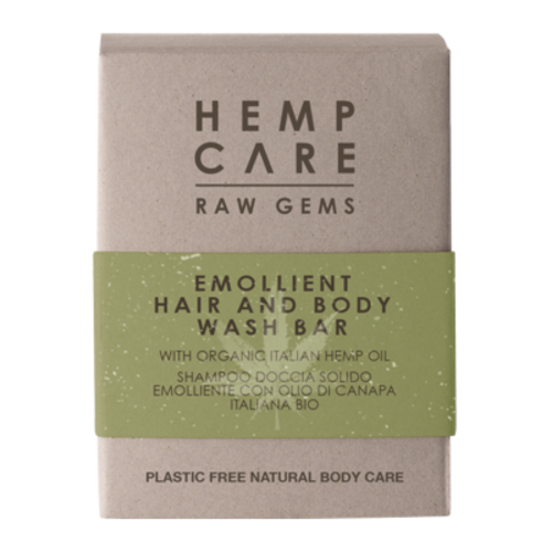 Hemp Care Raw Gems Emollient Hair & Body Wash Bar - Shampoo Doccia Solido Nutriente Con Olio Di