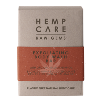 hemp care raw gems exfoliating body wash bar - bagnoschiuma solido esfoliante 80g