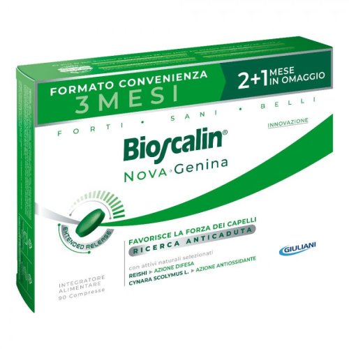 Bioscalin Nova Genina - Trattamento Anticaduta Capelli Formato Convenienza 90 compresse (1 mese oma