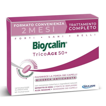bioscalin tricoage 50+ anticaduta e antieta' capelli donna formato convenienza 60 compresse