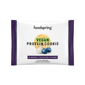 foodspring vegan protein cookie cheesecak ai mirtilli 50g