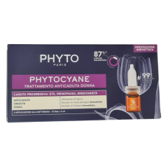 Phyto Phytocyane Trattamento Donna Anti-Caduta Capelli Progressiva 12 Fiale 5ml