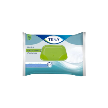 tena proskin plastic-free wet wipes - salviette detergenti corpo e intimo incontinenza 48 pezzi