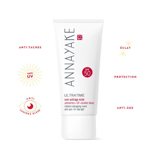 Annayake Ultratime Soin Anti-Age Eclat Spf50 - Fotoprotezione Quotidiana Anti-Età Anti-Macchie 50m