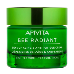 apivita bee radiant - crema segni dell'età e anti-fatica texture ricca 50ml