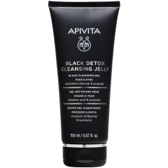 apivita face cleansing black detox - gel detergente nero viso & occhi 150ml