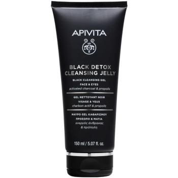 apivita face cleansing black detox - gel detergente nero viso & occhi 150ml