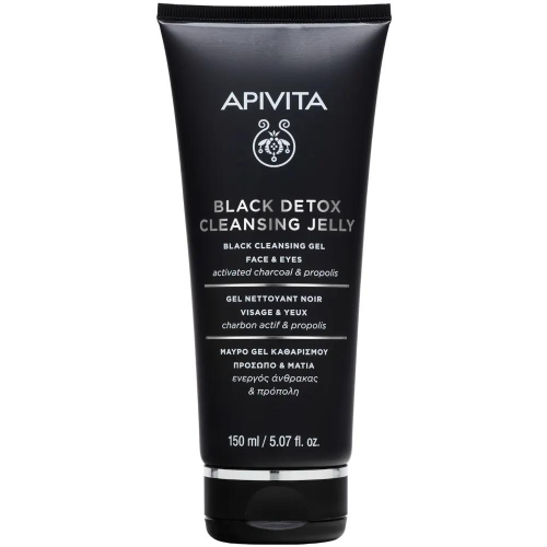 Apivita Face Cleansing Black Detox - Gel Detergente Nero Viso & Occhi 150ml