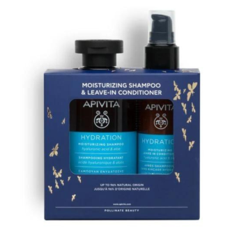 apivita cofanetto gift idea regalo - shampoo e balsamo idratante leave in conditioner - 2 prodotti
