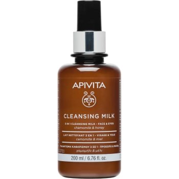 apivita face cleansing milk - latte detergente 3 in 1 viso & occhi 200ml