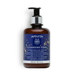 apivita face & eye cleansing foam - mousse detergente cremosa viso e occhi 300ml 