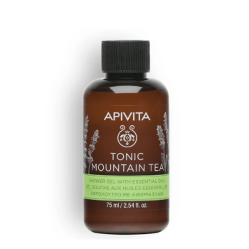 apivita tonic mountain tea - gel doccia con oli essenziali 75ml