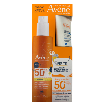 avene solari bambini spray spf50+ 200ml + latte ristrutturante doposole 50ml omaggio 