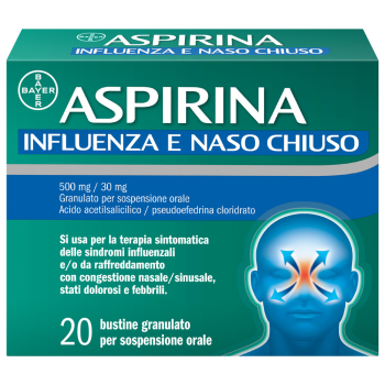aspirina infiammazione & raffreddore naso chiuso 20 bustine