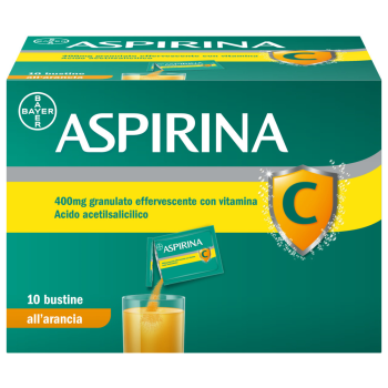 aspirina granulato effervescente con vitamina c 10 bustine 400 mg