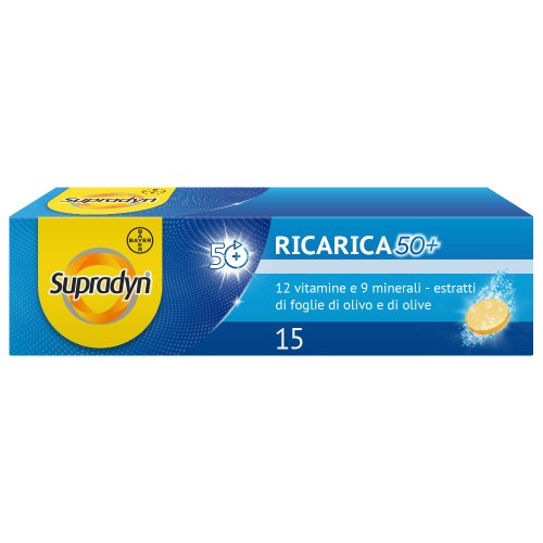 Supradyn Ricarica 50+ Anni Integratore Di Vitamine E Minerali Con Polifenoli 15 Compresse Effervesc
