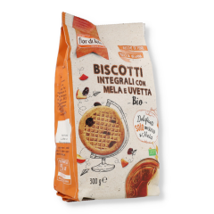 fior di loto biscotti integrali con mela e uvetta 300g