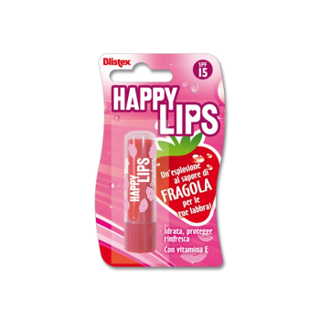 blistex happy lips strawberry spf15 - balsamo idratante labbra fragola stick 3,7 g