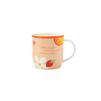 neavita - mug spicchi di felicità essential tazza in ceramica arancione