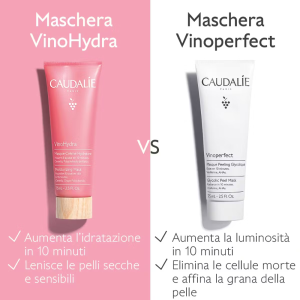 Caudalie - VinoHydra Maschera-Crema Idratante Tutti I Tipi Di Pelle 75ml