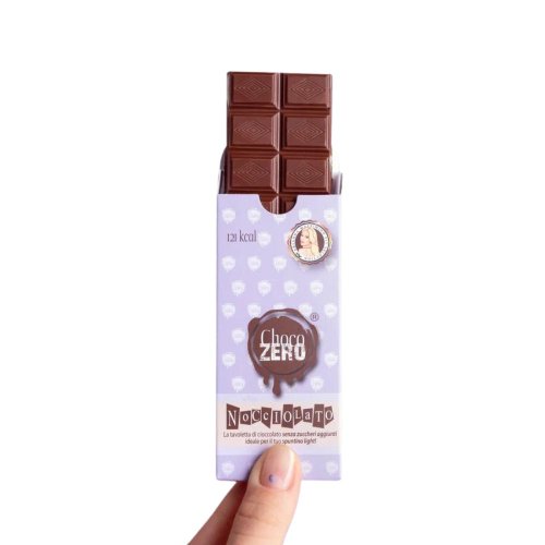 Choco Zero - Tavoletta Cioccolato Nocciolato Fondente 25g