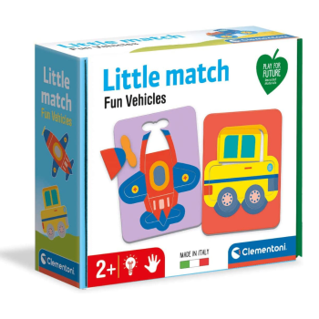 clementoni gioco sapientino little match - puzzle mezzi di trasporto 2+
