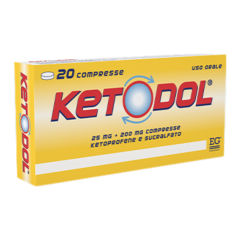 ketodol  25mg + 200mg 20 compresse rilascio modificato