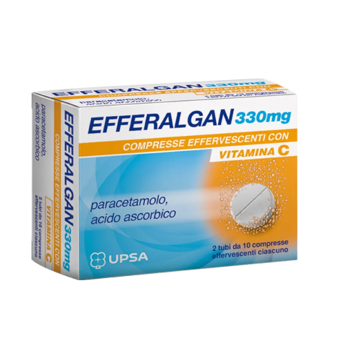 Efferalgan Vitamina C 20 Compresse Effervescenti 330+200mg - Upsa Italy Srl