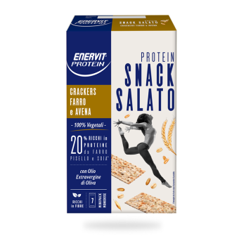 enervit protein crackers snack salato farro e avena 7 minipack 25g