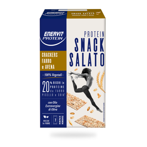 Enervit Protein Crackers Snack Salato Farro e Avena 7 Minipack 25g