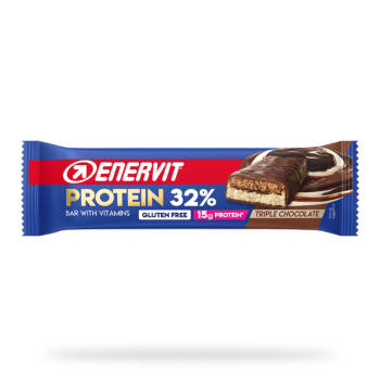 enervit sport barretta proteica 32% gusto triple chocolate 47g