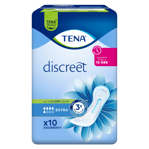 Tena Discreet Extra - Assorbenti Incontinenza Moderata 10 Pezzi