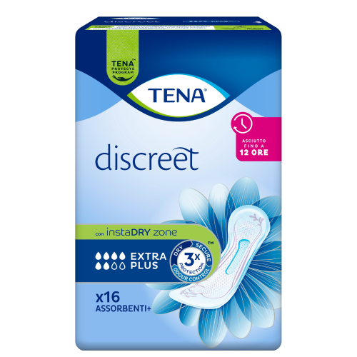 Tena Discreet Extra Plus - Assorbenti Incontinenza Moderata 16 Pezzi