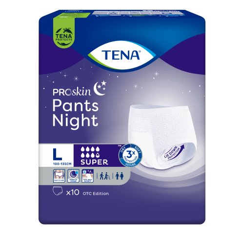 Tena ProSkin Pants Night Super L - Mutandine Assorbenti Per Incontinenza 10 Pezzi