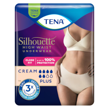 tena silhouette plus creme vita alta m - mutandine assorbenti colore crema perdite urinarie 9 pezzi