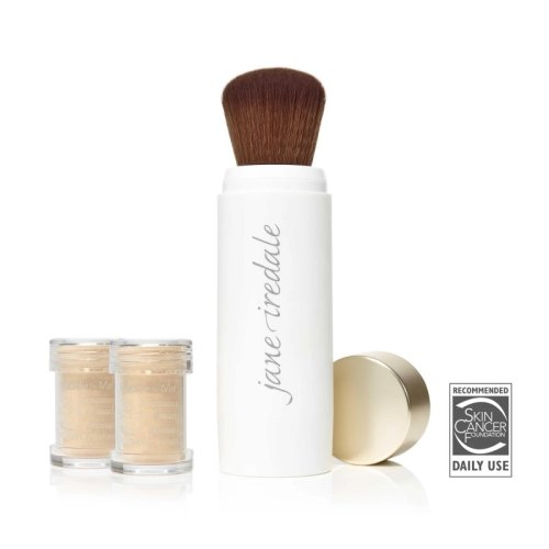 Jane Iredale Powder-Me Spf 30 Dry Sunscreen Refill Brush + 2 Ricariche Golden