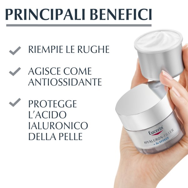 Eucerin Hyaluron-Filler + 3x Effect Crema Notte Anti-Età Ricarica 50ml